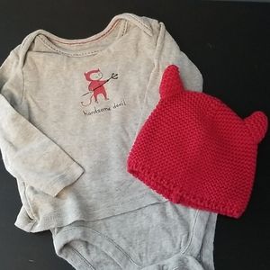 Gap Halloween Onesie and Devil Hat